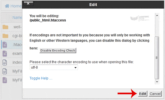 Bearbeiten der (Dot)htaccess-Datei im cPanel-Dateimanager - 2026